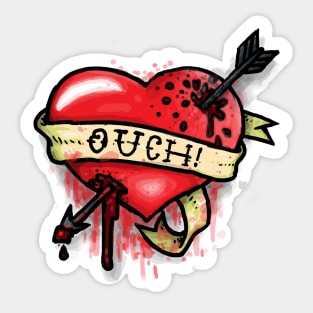 Love hurts Sticker